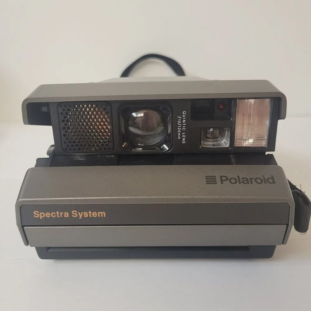 Vintage Polaroid Spectra System Instant Camera w/ Case & Original Service Notes